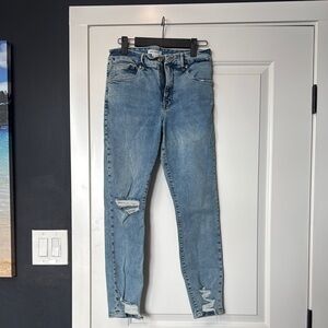 Good American Distressed Blue Jeans